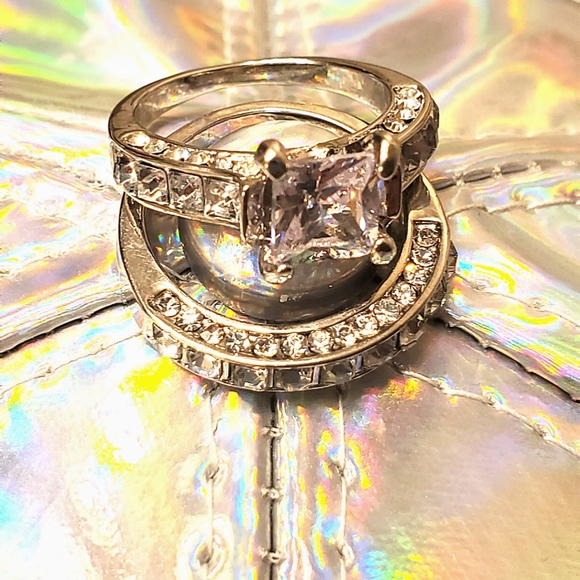 NEW 925 BAND AND RING SET - Picture 1 of 2